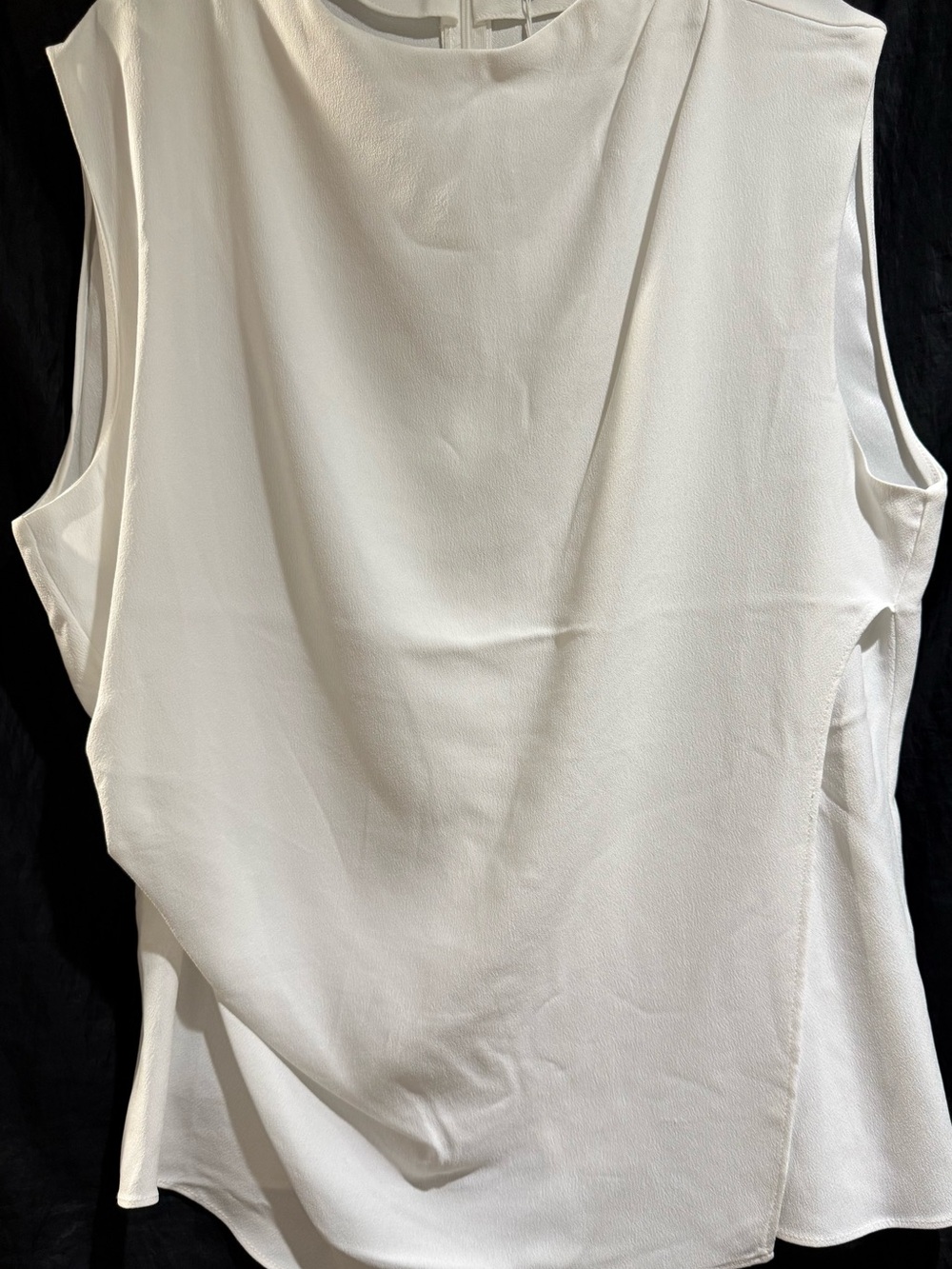 MANGO SLEEVELESS DRAPED BLOUSE
